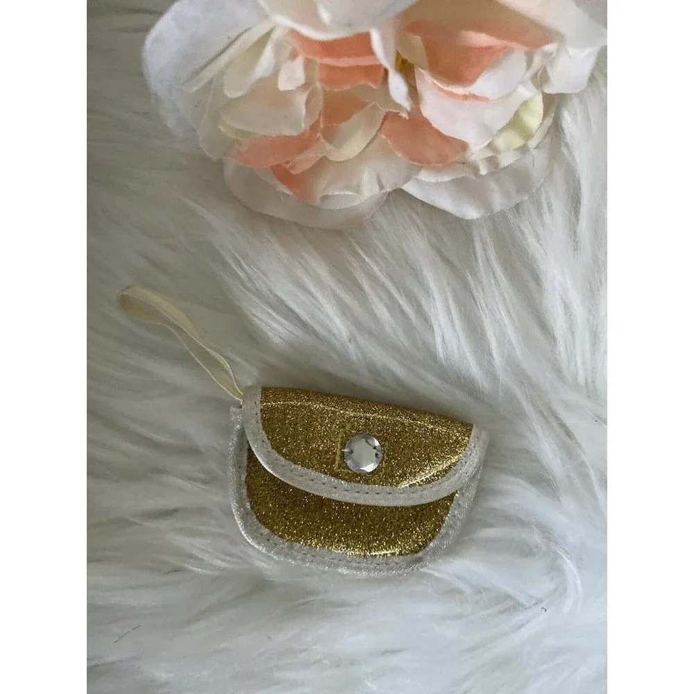 American Girl Doll Retired Accessory Gold Hand Purse Clutch Battat‎ Doll 18